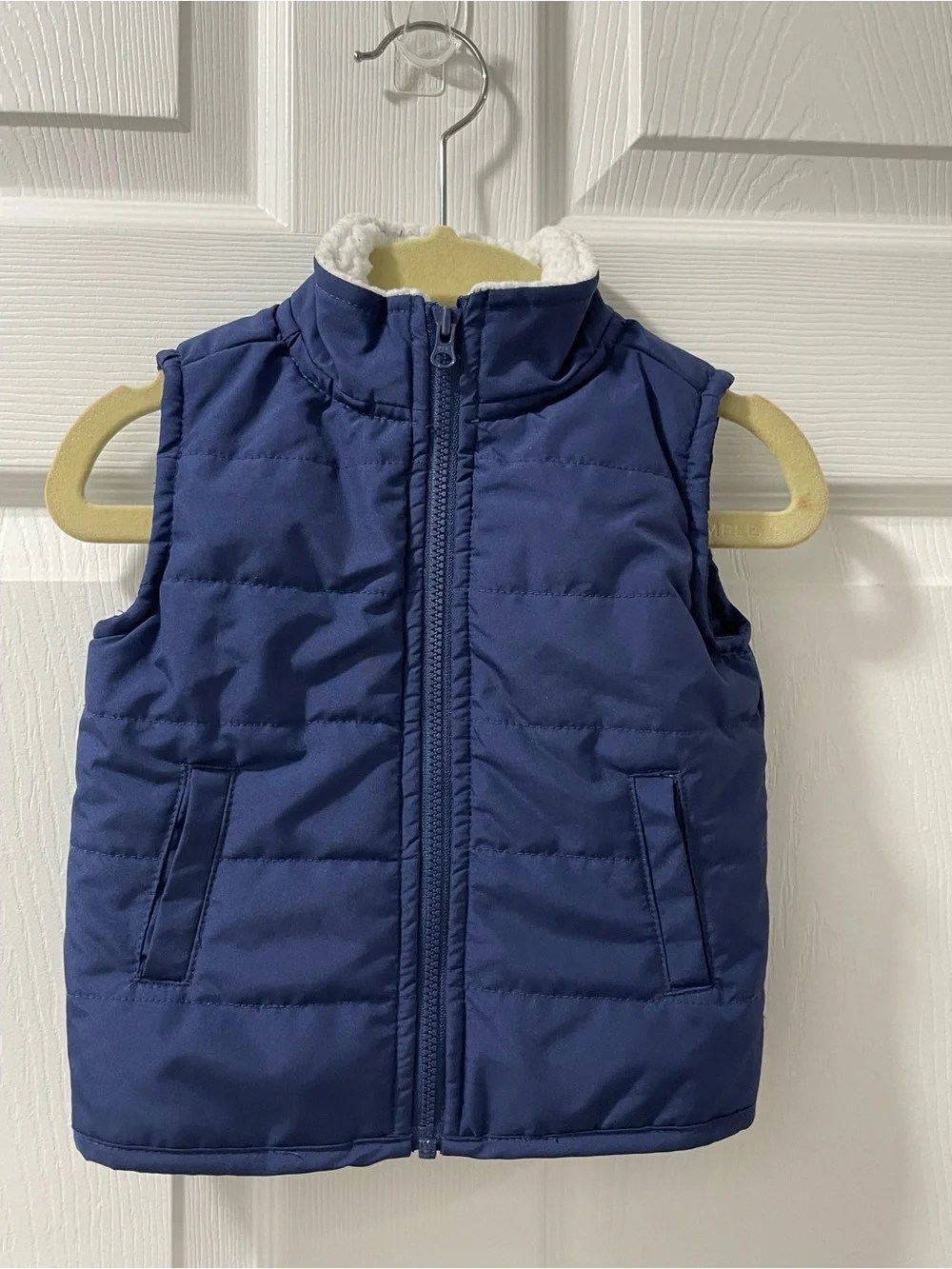 Carter's Blue Quilted Sherpa-Lined Baby Vest